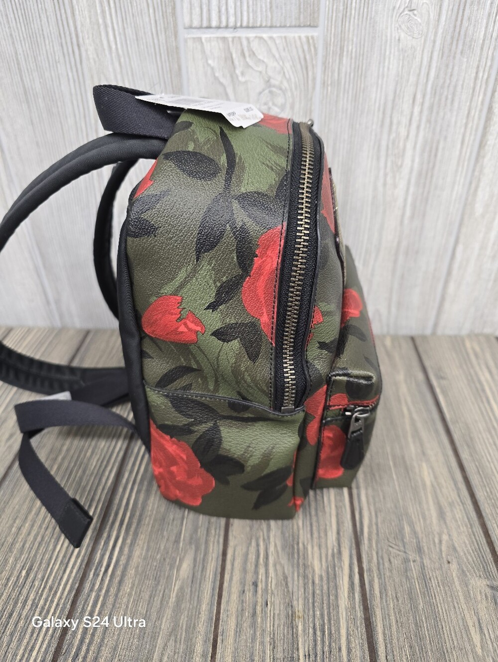 Coach Charlie Mini Backpack Camo/Red Roses - Picture 5 of 7